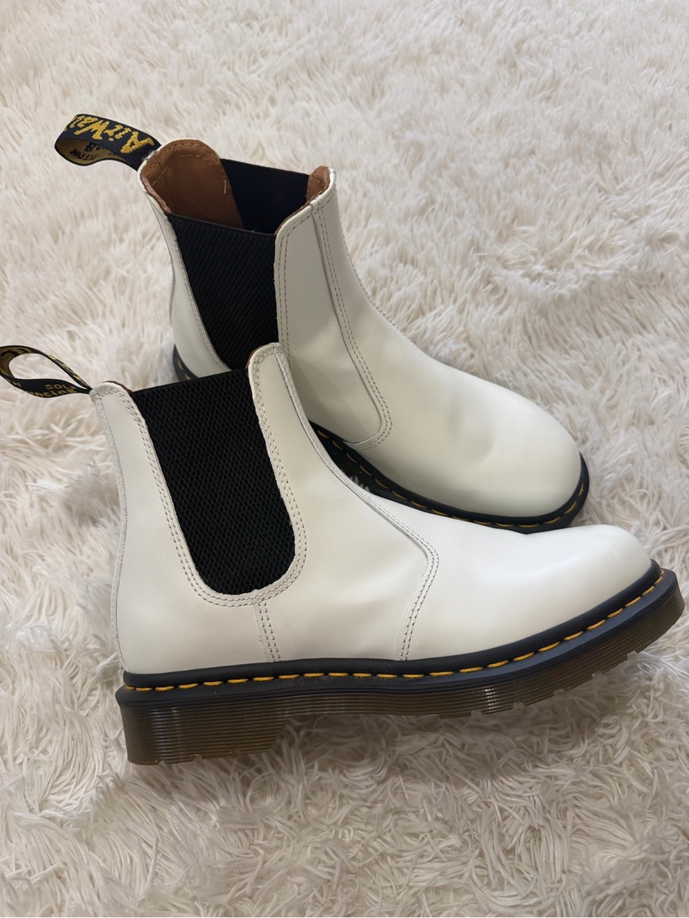 Dr. Martens 2976  Chelsea Boots - White - Women’s size 8